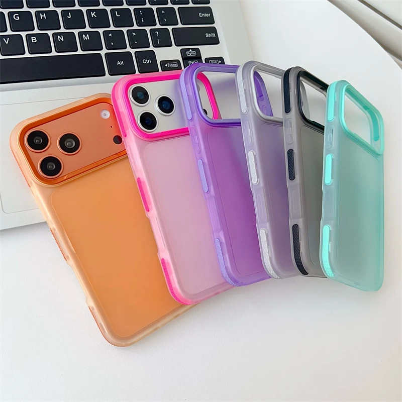 Luxury Matte Translucent Phone Case for iPhone - Image 3