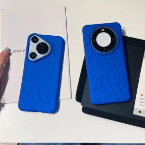 Klein Blue Folds Skin Soft Phone Case For Huawei Pura