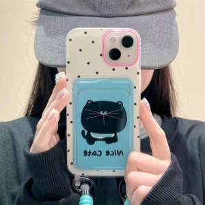 HAPPEE Bowknot Gradient iPhone Case with Lanyard